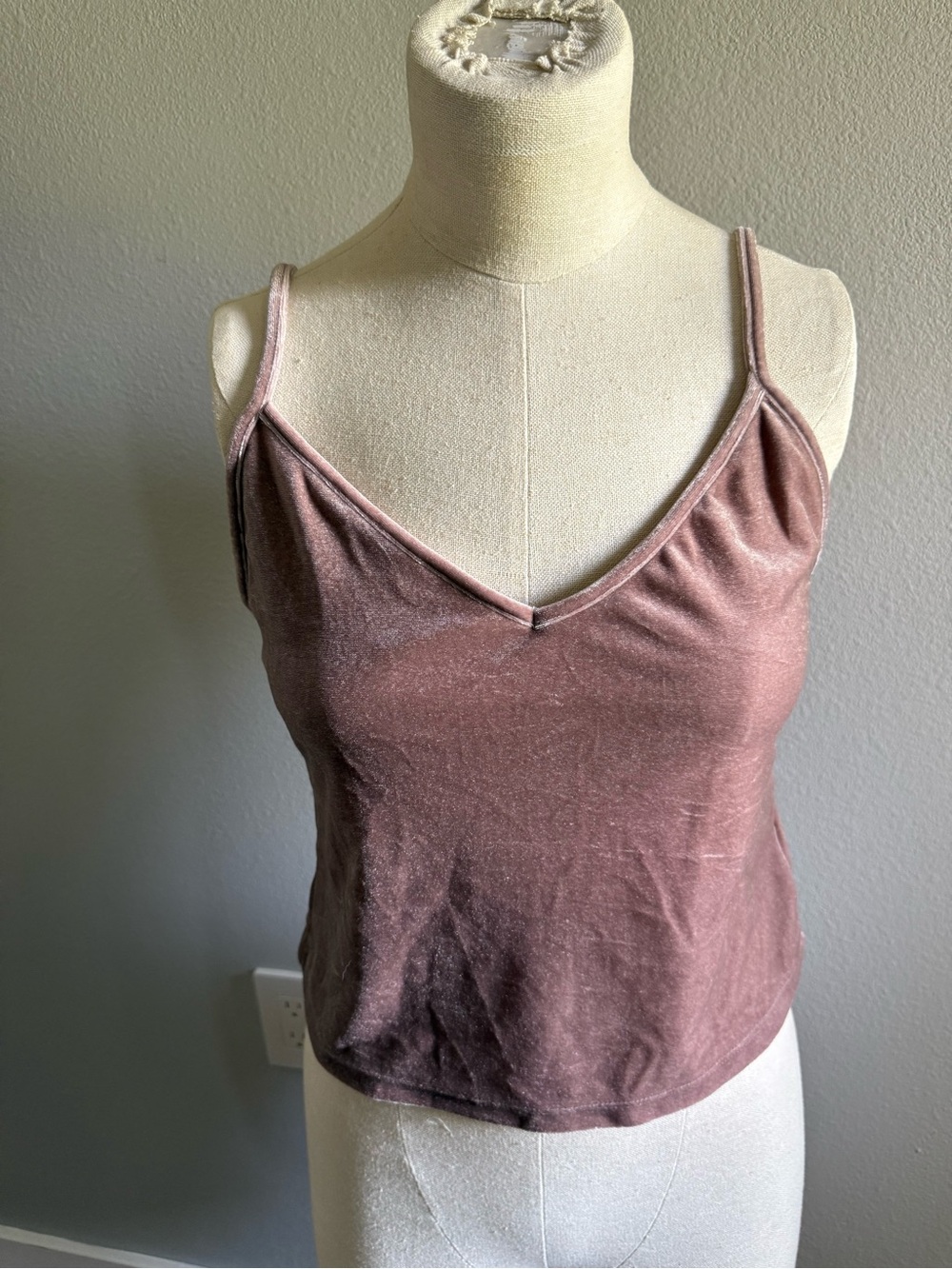 Forever 21 Mauve Velvet Spaghetti Strap Cami